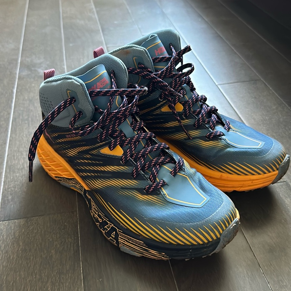 Hoka Hiking Boots, Speedgoat, (worn once!)